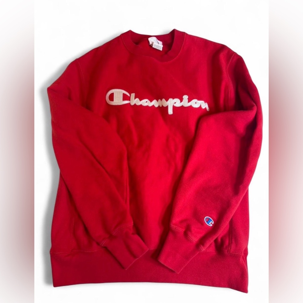 Champion  Bold Red Crewneck Sweater